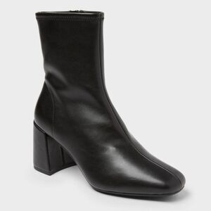Women’s Pippa High Shaft Heeled Boots - A New Day Black 9